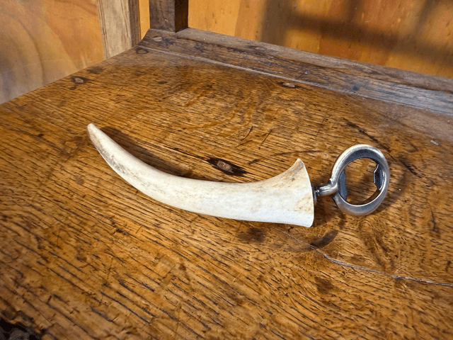 Antler handle bottle opener
